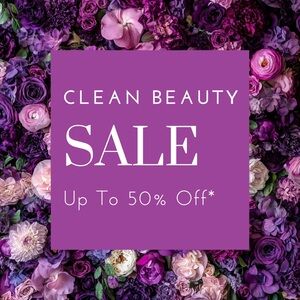 Purple Floral Clean Beauty Sale Poster